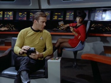 Star Trek with blue Tulip chair