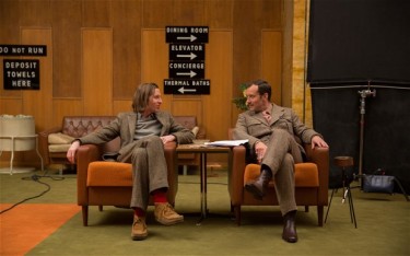 Wes Anderson (left) and Jude Law on the set of The Grand Budapest Hotel Photo: 20th Century Fox