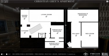 Floor plan of Christian Grey's apartment