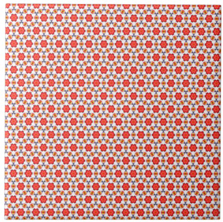 Red flower tiles from Zazzle