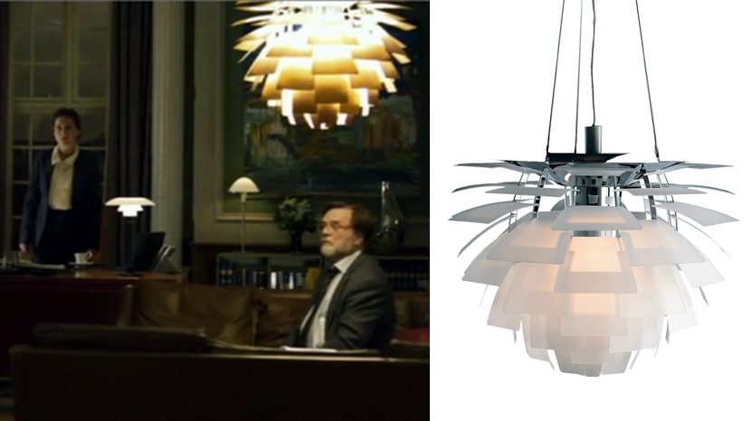 Poul Henningsen Artichoke glass pendant lamp for Louis Poulsen in Borgen