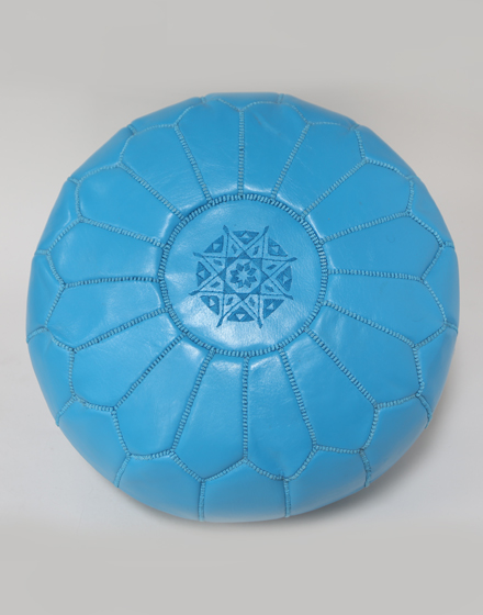 Moroccan-Leather-Pouffe-Turquoise-moroccan-bazaar
