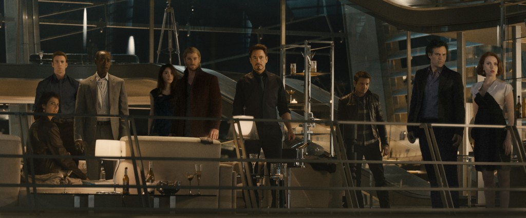 Avengers Age of Ultron group with lights
