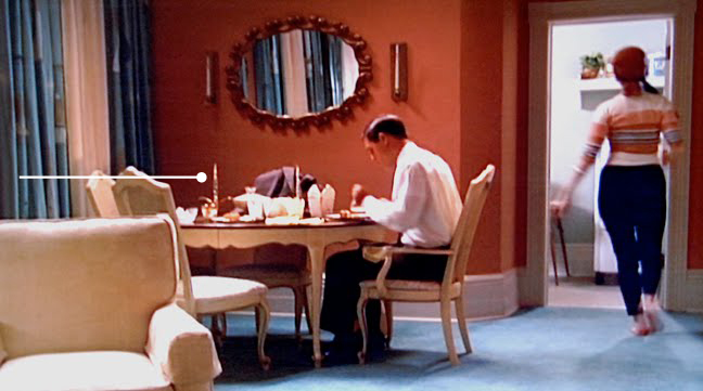 Another glimpse of the Lily candlestick on Joan's dining table in Mad Men