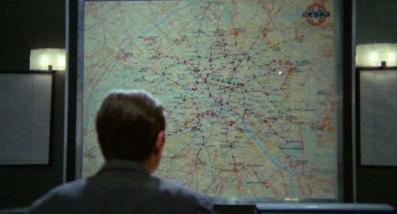 Le Samourai (Melville, 1967) maps in the movies