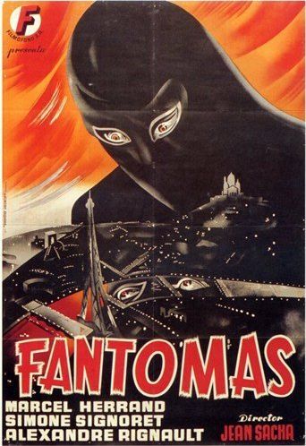 Fantomas (1947) film poster maps in the movies