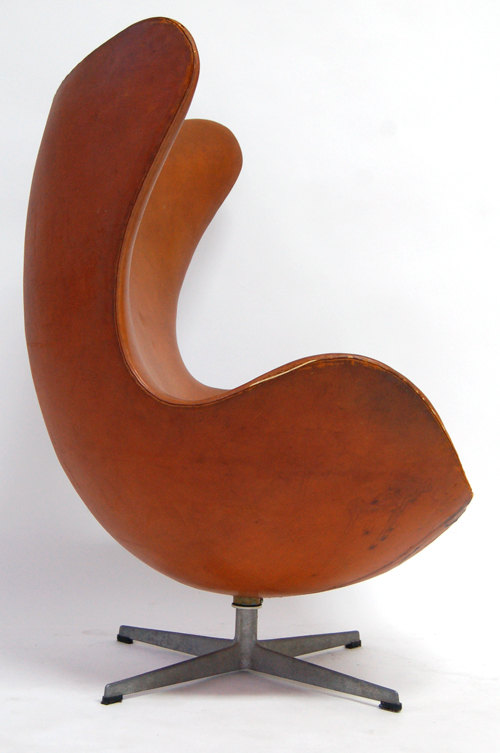 Vintage Arne Jacobsen for Fritz Hansen Cognac Leather Egg Chair available from Modern Conscience on Etsy