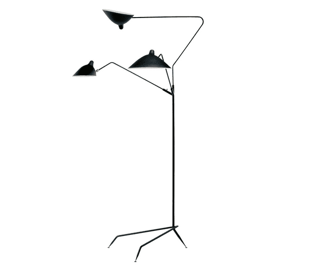 Standing Lamp with Three Arms by Serge Mouille