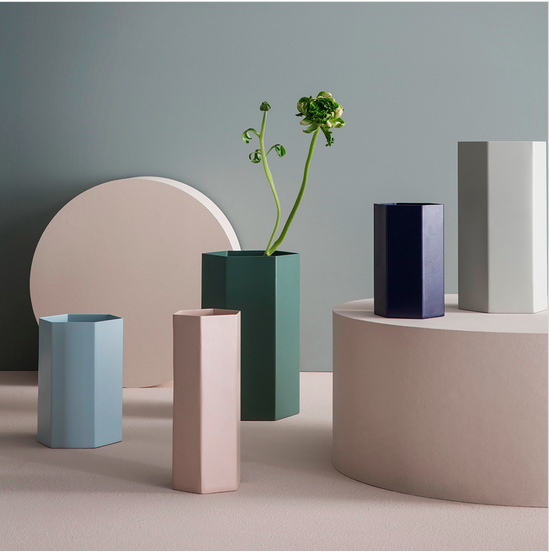Ferm vases from Amara pastel colours in film sets
