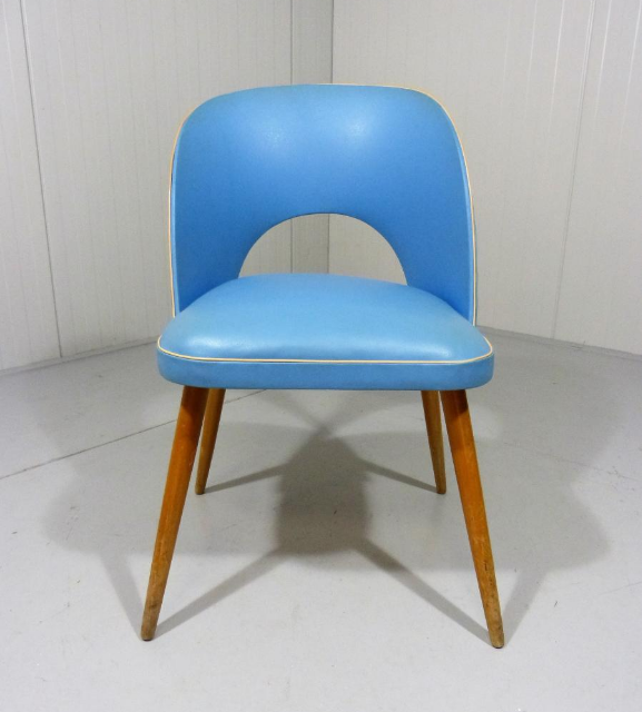 1950s blue dining chair. Available from Pamono