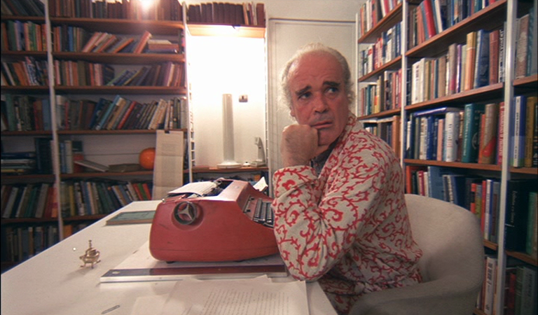 Mr Alexander the writer at his desk in HOME, A Clockwork Orange